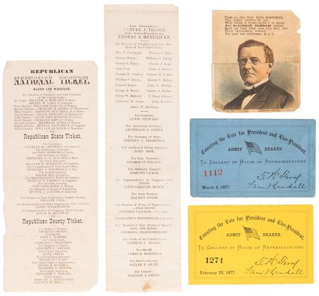 Lot #77 Rutherford B. Hayes 1876 Election Ephemera
