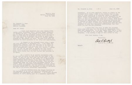 Lot #489 Charles Lindbergh Archive of (6) Typed Letters Signed to His Sons' Camp Director: 