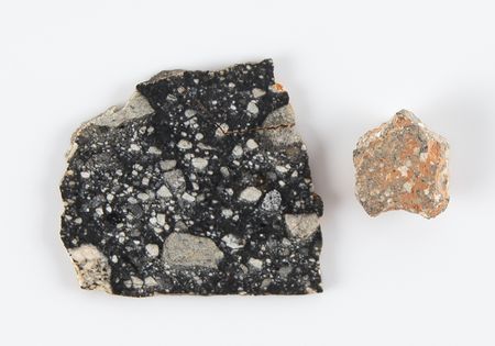 Lot #502 Charlie Duke Signed Lunar Meteorite Presentation - Two Samples of NWA 11303 - Image 1