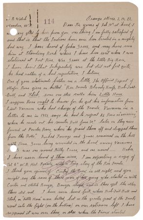 Lot #368 Little Bighorn: William O. Taylor Autograph Letter Signed on the Fate of Custer's Scouts and L Troop of the 7th Cavalry - Image 1