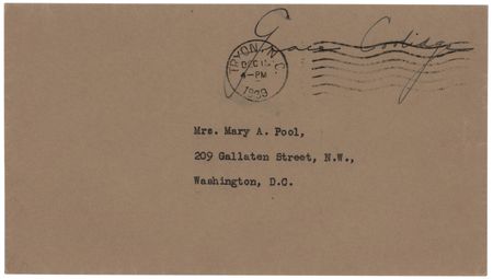 Lot #58 Grace Coolidge (6) Signed Items - Three Typed Letters with Their Original Franked Mailing Envelopes - Image 2