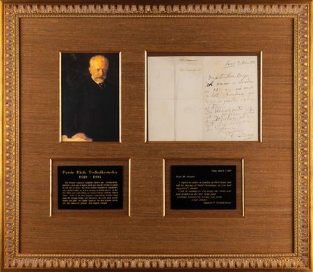 Lot #657 Pyotr Ilyich Tchaikovsky Autograph Letter
