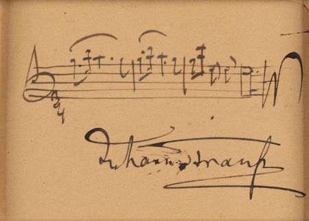 Lot #656 Johann Strauss II Autograph Musical Quotation Signed - Image 2
