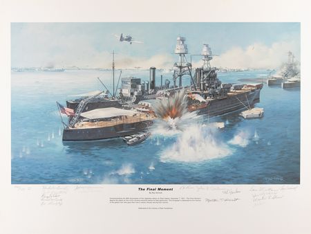 Lot #455 Pearl Harbor Signed Lithograph - 'The Final Moment' (Ltd. Ed. #266/385 II) - Image 1