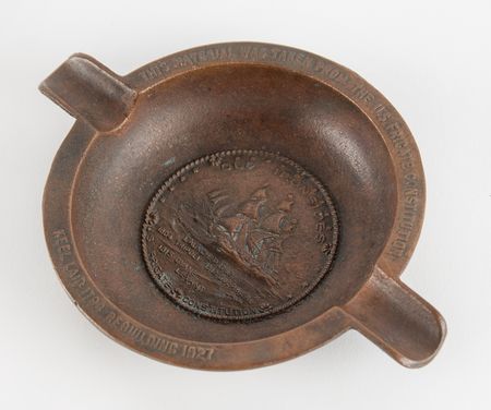 Lot #473 USS Constitution 1927 Restoration Relic Bronze Ashtray - Image 1