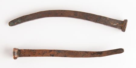 Lot #474 USS New Hampshire (2) Copper Shipwreck Spikes by the Paul Revere & Sons Foundry - Image 1