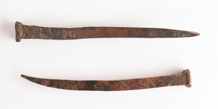 Lot #474 USS New Hampshire (2) Copper Shipwreck Spikes by the Paul Revere & Sons Foundry - Image 2