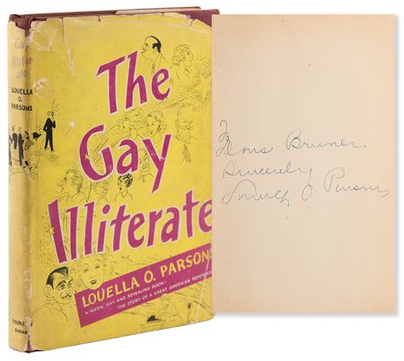 Lot #971 Louella Parsons Signed Book - The Gay Illiterate - Image 1