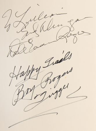 Lot #978 Roy Rogers and Dale Evans Signed Book - Happy Trails - Image 2