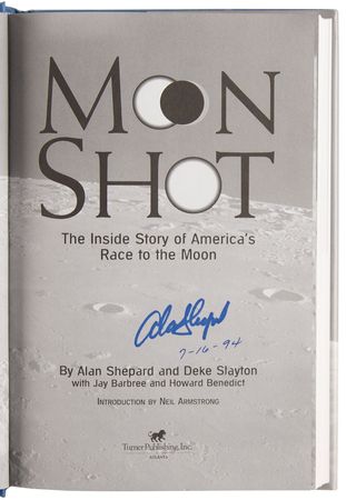 Lot #529 Alan Shepard Signed Book - Moon Shot - Image 4