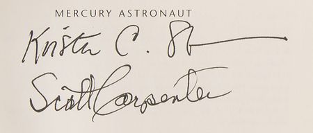 Lot #521 Scott Carpenter Signed Book - For Spacious Skies - Image 2