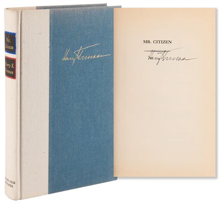 Lot #130 Harry S. Truman Signed Book - Mr. Citizen - Image 1