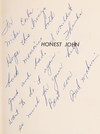 Lot #449 Bud Mahurin Signed Book - Honest John - Image 2