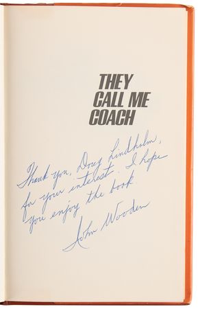 Lot #1029 John Wooden Signed Book - They Call Me Coach - Image 4