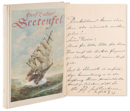 Lot #447 Felix von Luckner Signed Book - Seeteufel - Image 1