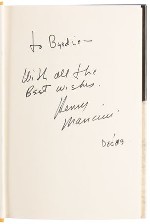 Lot #955 Henry Mancini Signed Book - Did They Mention the Music? - Image 4
