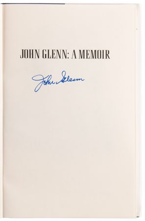 Lot #525 John Glenn Signed Book - A Memoir - Image 4