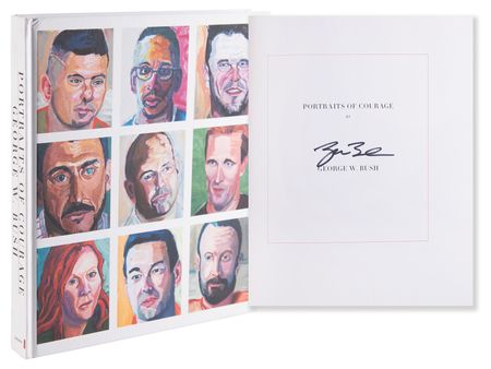 Lot #41 George W. Bush Signed Book - Portraits of Courage - Image 1