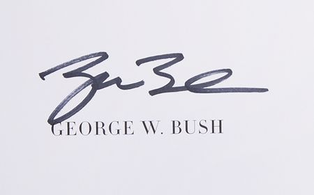 Lot #41 George W. Bush Signed Book - Portraits of Courage - Image 2