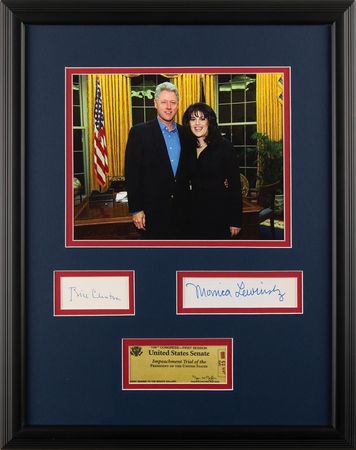 Lot #55 Bill Clinton and Monica Lewinsky Signatures - Image 1