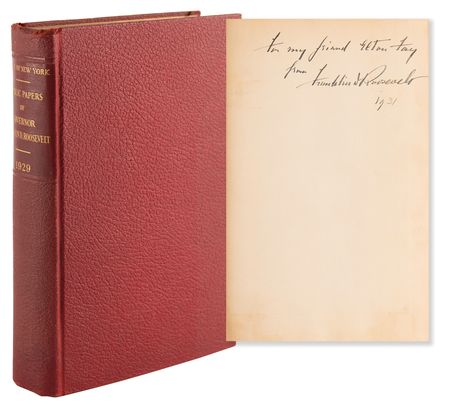 Lot #115 Franklin D. Roosevelt Signed Book - Public Papers of Franklin D. Roosevelt, Forty-Eighth Governor of the State of New York - Image 1