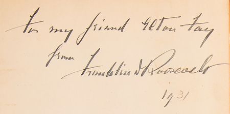 Lot #115 Franklin D. Roosevelt Signed Book - Public Papers of Franklin D. Roosevelt, Forty-Eighth Governor of the State of New York - Image 2