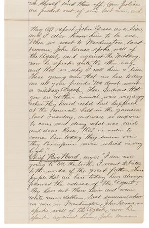 Lot #236 Sioux Indians Archive: Comprehensive Testimony Against Chief John Grass - 