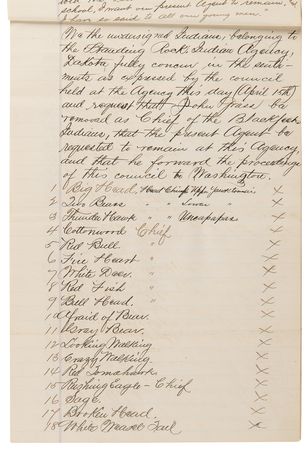 Lot #236 Sioux Indians Archive: Comprehensive Testimony Against Chief John Grass - 