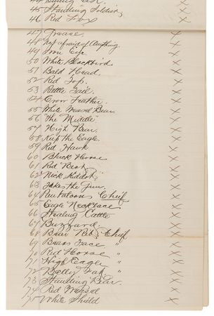 Lot #236 Sioux Indians Archive: Comprehensive Testimony Against Chief John Grass - 