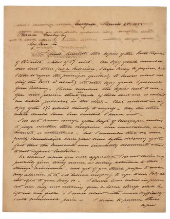 Lot #270 Hamilton Fish Autograph Letter Signed to Horace Greeley: 