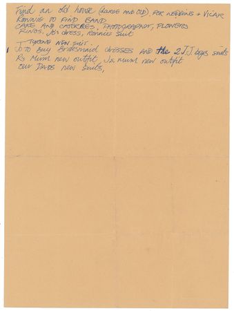 Lot #814 Rolling Stones: Ron Wood Handwritten Wedding Guest List - Image 2