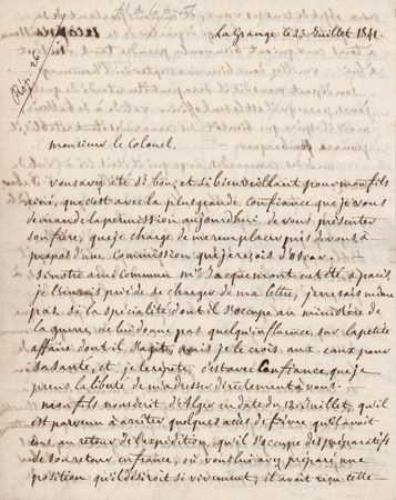 Lot #441 Georges Washington de La Fayette Autograph Letter Signed - Image 1