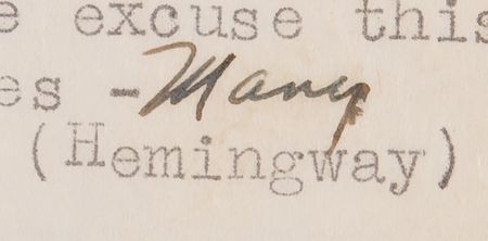 Lot #610 Ernest Hemingway Autograph Note Signed on Mary Hemingway Typed Letter Signed, re: Taxidermy Safari Trophies of a Black-Maned Lion, Impala, Kudu, and Buffalo - Image 2