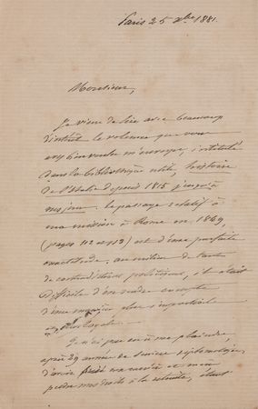 Lot #289 Ferdinand de Lesseps Autograph Letter Signed - Image 1