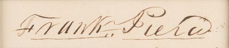 Lot #110 Franklin Pierce Signature - Image 2