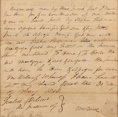 Lot #146 Martin Van Buren Document Signed - Image 2