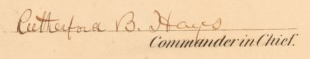 Lot #79 Rutherford B. Hayes Document Signed with Uncommon Full Signature - Image 2