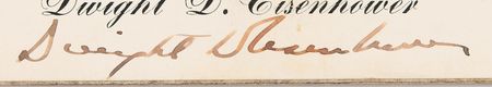 Lot #61 Dwight D. Eisenhower Signed Oversized Photograph - Image 2