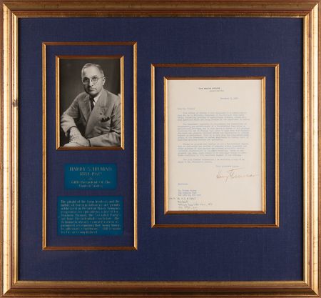 Lot #128 President Harry S. Truman on the Establishment of a Presidential Commission on Agricultural Problems - Image 1