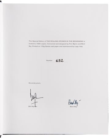 Lot #815 Rolling Stones: Bill Wyman and Bent Rej Signed Book - In the Beginning (Ltd. Ed. #652/1000) - Image 4