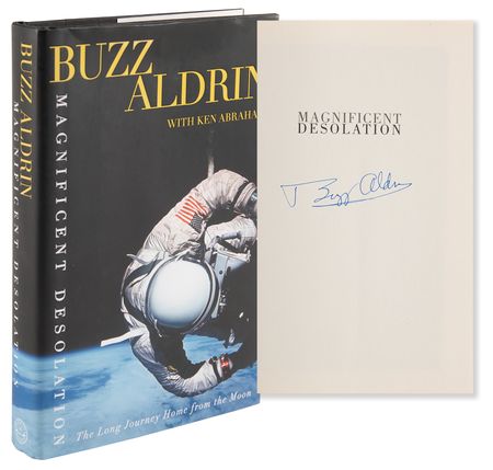 Lot #512 Buzz Aldrin Signed Book - Magnificent Desolation - Image 1