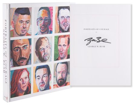Lot #42 George W. Bush Signed Book - Portraits of Courage - Image 1
