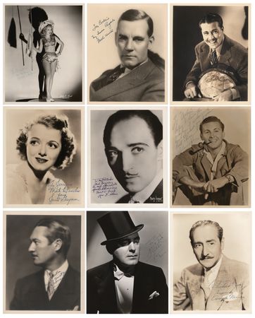 Lot #868 Actors and Actresses (19) Signed Vintage Photographs - Image 1