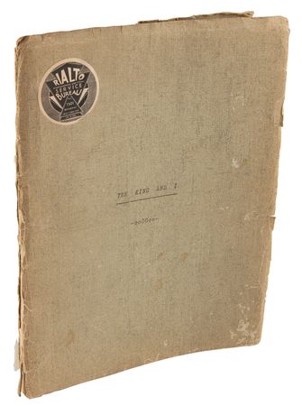 Lot #711 Alan Jay Lerner: The King and I Original 'Progress' Script - Image 1