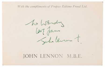 Lot #668 Beatles: John Lennon Signed Photograph, Presented to Help! Actress Wendy Richard - Image 2