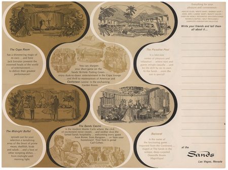 Lot #861 Rat Pack Signed Postal Card from The Sands Hotel and Casino - Frank Sinatra, Dean Martin, and Sammy Davis, Jr. - Image 4