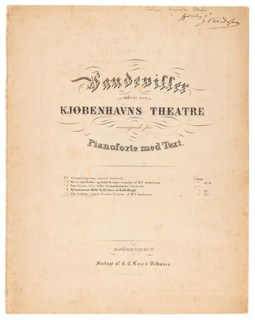 Lot #606 Hans Christian Andersen Signed Sheet Music Booklet for 'Ole Lukøje' - Image 1