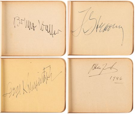 Lot #693 Classical Music Autograph Album with Igor Stravinsky and Jascha Heifetz - Image 1