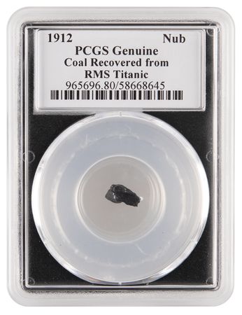 Lot #321 Titanic: Coal Piece Recovered from Wreck Site - Image 1