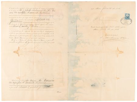 Lot #262 Porfirio Diaz Document Signed, Granting Rights to a Gold and Silver Mine - Image 3